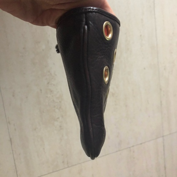 COACH Legacy Grommet Wristlet Mahogany/Orange - Picture 2 of 5